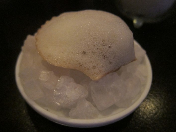 scallop with foam