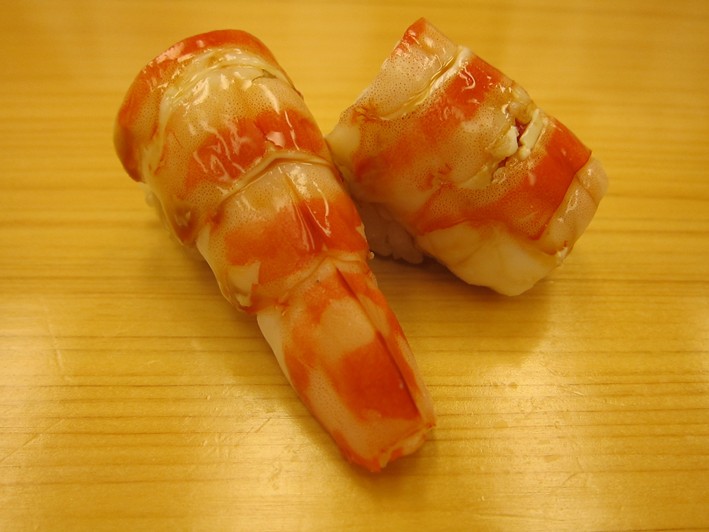 tiger prawn sushi