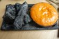charcoal with pepper sauce