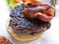 closeup bacon burger