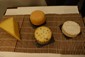 cheeses displayed
