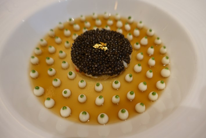 shellfish gelee with caviar