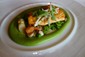 sea bass with broad bean mousse