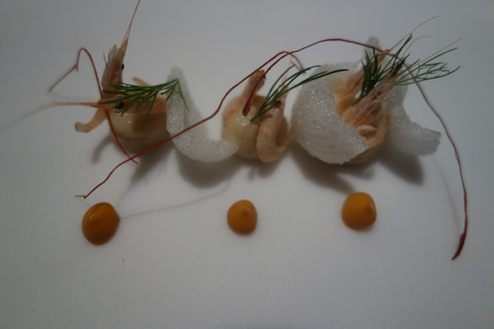 miniature prawn dish