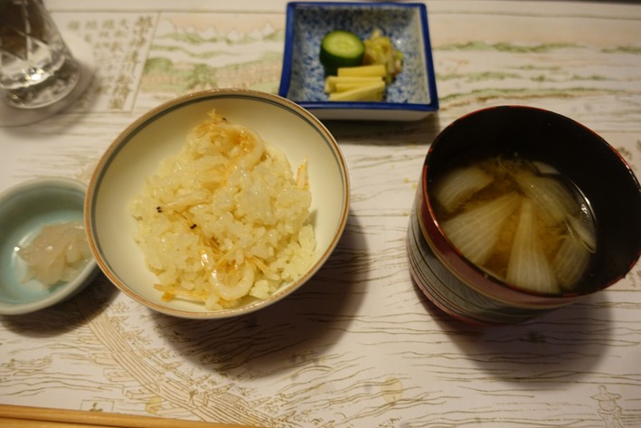 rice served with pickles