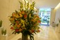 flower display in lobby