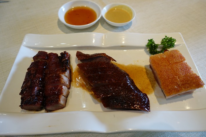 Cantonese pork trio