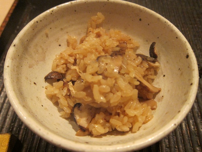 rice with matsutake mushrooms