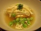 white fish with peas