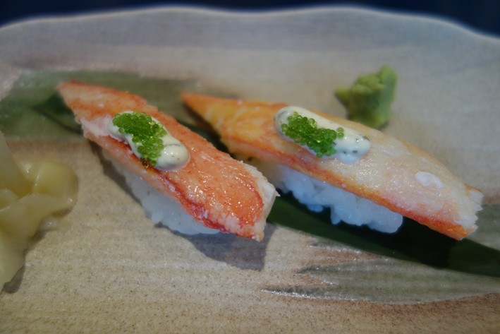sushi crab close up