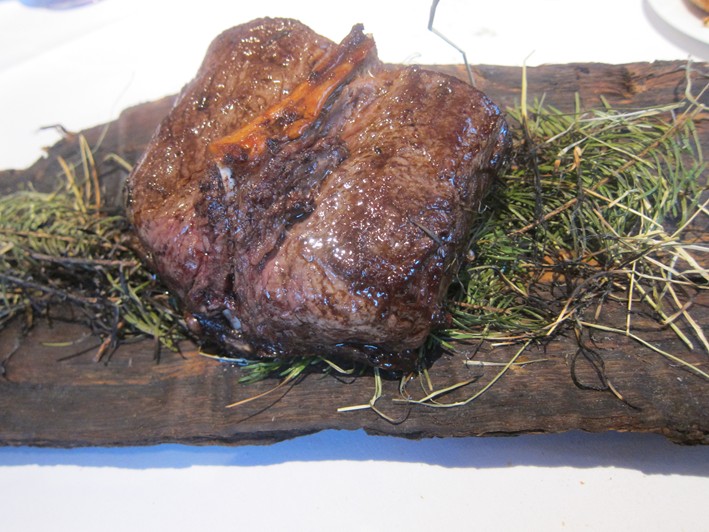 venison cooked in hay