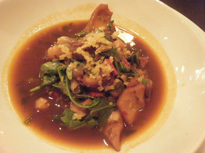 squid chorizo and chickpea stew