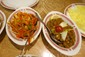 channa and chicken dishes
