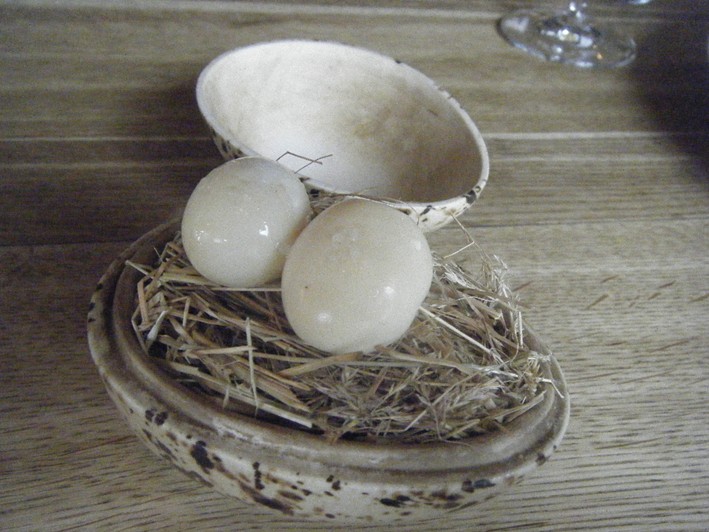 smoked quail egg