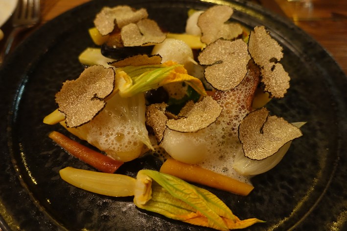 vegetables with truffles