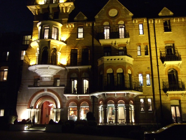 frontage at night
