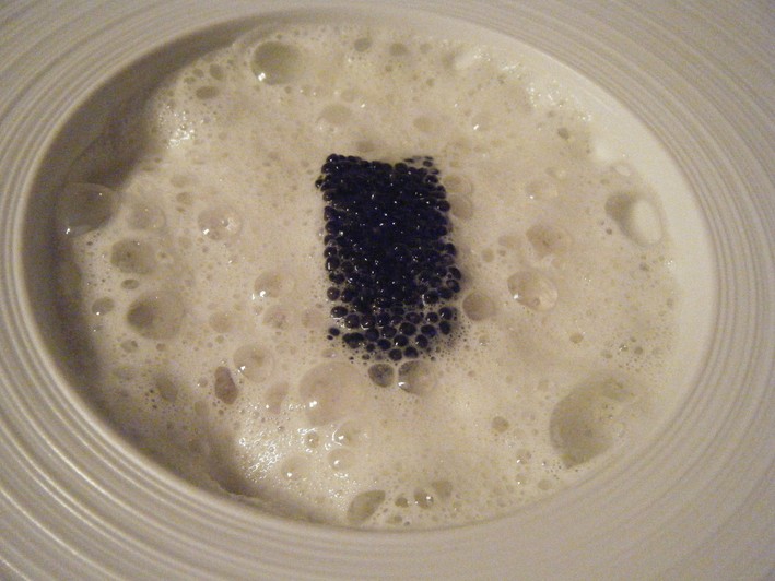 sea bass with caviar