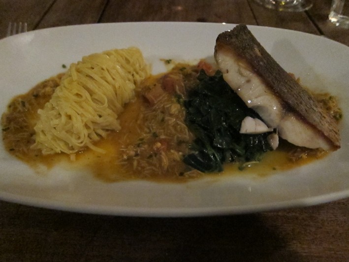 stione bass with linguine