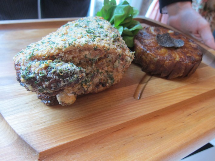 milk fed lamb prior to plating
