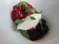 broad beans hyssop curds and beetroot
