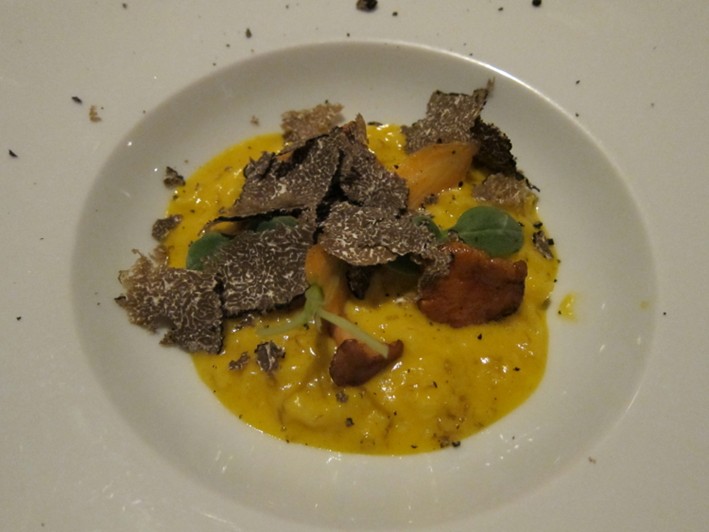 carrot and black truffle risotto