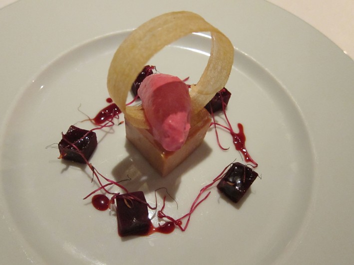 foie gras and beetroot