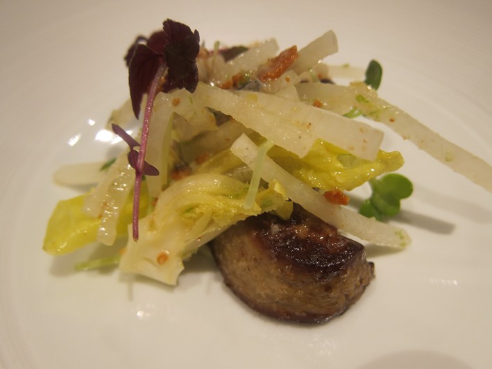 foie gras and salad