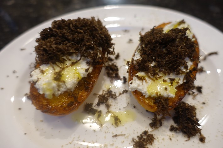 goat cheese and truffles