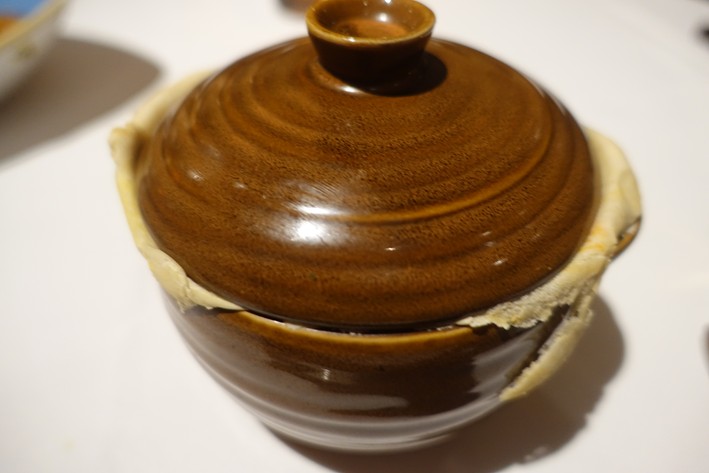 biryani pot with pastry seal