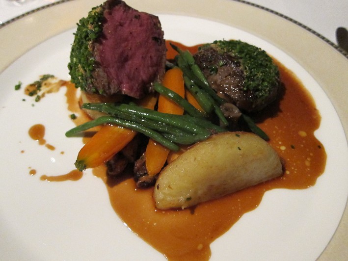 crusted beef