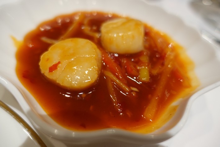 scallops in chilli sauce