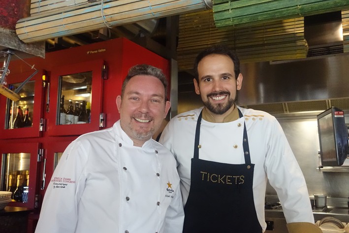 chefs Albert Adria (left) and Fran Agudo (right)