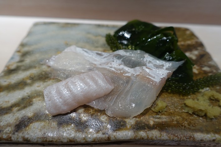 flat fish sashimi