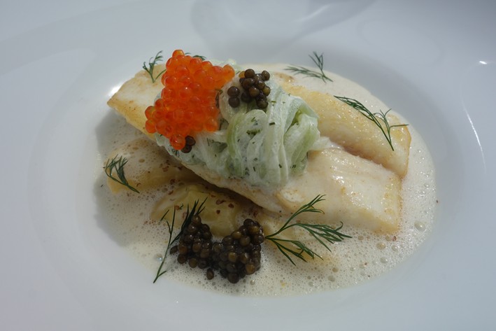 John Dory with cucumber